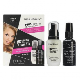 Набор для макияжа Kiss Beauty Pro. Setting HD Prep+Set Your Makeup фото