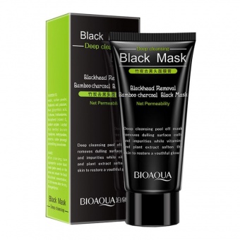 Маска для лица Bioaqua Blackhead Removal Bamboo Charcoal Black Face Mask Deep Cleaning 60 ml фото